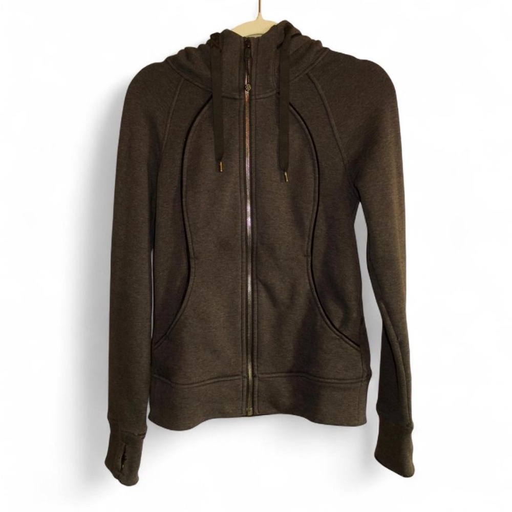 Lululemon scuba grey zip up scuba jacket hoodie lulu